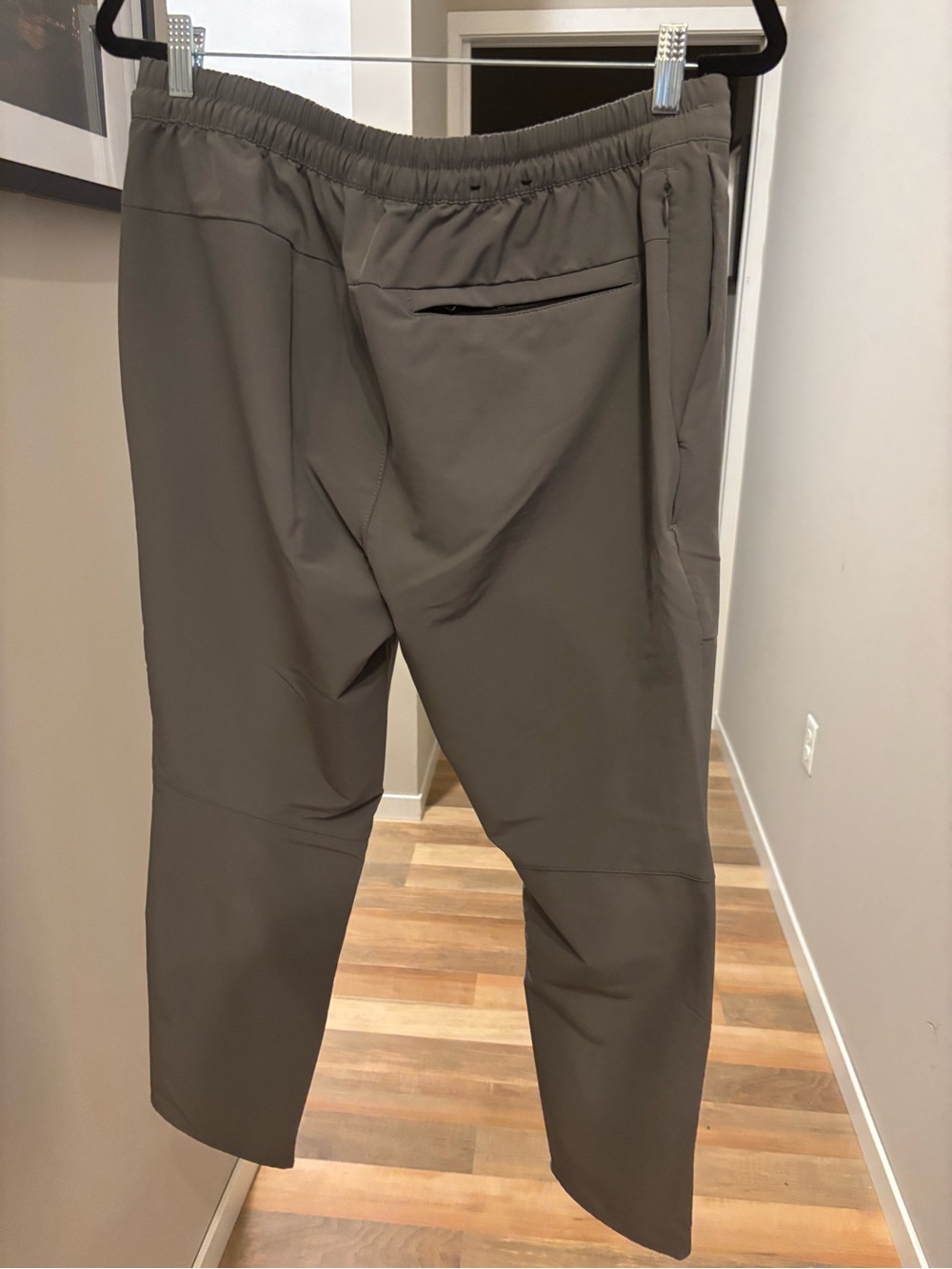 Men's Grey Slim Tech Pants - Picture 3 of 4